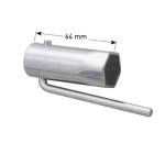 Chiave per candela 21 mm VESPA 50 80 90 125 160 180 200 con tubo rinforzato lungo 64 mm