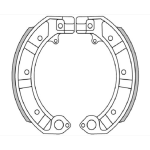 Ganasce freno POLINI 176.0128 150 x 24 senza molla anteriore e posteriore VESPA 50 90 125 150 180 200 SPECIAL SS V FL2 HP PK XL S TS GT GTR SPRINT VELOCE RALLY GL PX PE ARCOBALENO 160 GS 180 SS r.o. 4144504 246409 072339 2464094 2454095 180200 061034
