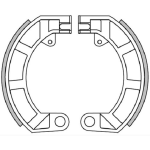Ganasce freno POLINI 176.0159 150 x 24 senza molla posteriore VESPA 50 90 125 SPECIAL V5B SS SUPER SPORT PRIMAVERA ET3 100 R SS P80E