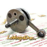 Vilebrequin MAZZUCCHELLI AMT 196A volants ronds pour VESPA PK 125 ETS N XL2 XL Course 54 mm Roulement 25 Bielle empattement 105 mm épaulements complets