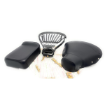 Kit housse de selle et coussin bleu foncé pour VESPA 125 150 toutes à partir de 1959 VNA VNB VBB VBA GT GTR PX PE SPRINT - Produit italien