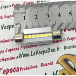 12 Volt CANBUS LED bulb with SV 8.5 connection 41 mm long white color 6000° k 2.4 W for VESPA LAMBRETTA APE Motorcycles and cars