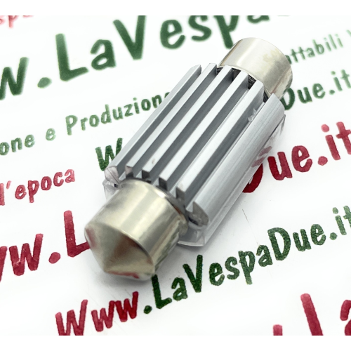 Lampadina a led CANBUS 12 30 Volt a siluro con attacco SV 8,5 36 mm lunga colore bianco 6000° k 2,3 W per VESPA LAMBRETTA APE Moto e  auto