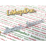 Placa trasera escrita en aluminio pulido, longitud mm. 178 para VESPA 150 SPRINT VELOCE VLB1T de 1967 a 1969 Producto de fundición italiana