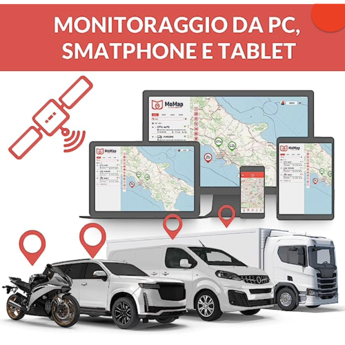 MoMap GPS-Ortungsgerät für Vespa Ape Lambretta Moto Quod Boot,  Diebstahlschutz, Motorschloss, 6 V, 12 V, 24 V, 30 V