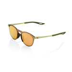 Occhiali da sole 100% LEGERE ROUND matte metallic viperidae lenti multilayer bronzo super leggera e confortevole VESPA APE LAMBRETTA MOTO idrofobiche e oleorepellenti