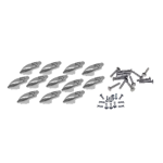 Kit of aluminium rivets and screws for VESPA 90 50 125 NLR SPECIAL PRIMAVERA ET3 for restoring the footboard strips for VESPA 90 50 125 NLR SPECIAL PRIMAVERA ET3