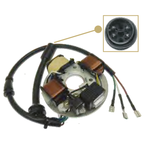 Stator VESPA PK 50 modèles sans démarreur électrique et sans clignotants ro 199491 199481