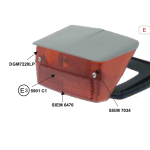 Luz de freno trasera SIEM completa con techo gris para VESPA 50 SPECIAL ro 122266 143687