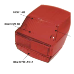 LICHTKÖRPER MIT SIEM-REFLEKTOR FÜR RÜCKLICHT VESPA 125 PRIMAVERA ET3 ETS RO 012549 159431