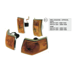 Kit 4 frecce complete SIEM omologate per VESPA PX 80 100 125 150 200 E ARCOBALENO T5 tipo LUSSO anteriore e posteriori con cornice cromata