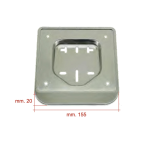 Portamatrículas cromado VESPA 50 y ciclomotores PIAGGIO CIAO BRAVO BOXER SI y scooter matrículas 6 dígitos minicar dimensiones cm. 14x12 en polipropileno negro