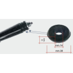 Oberer Puffer für Stoßdämpfer vorne und hinten 11 x 14 x 38 mm für APE P50 TM FL MP P601 V CAR P2 P3 CALESSINO