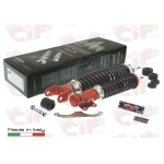 Kit amortiguadores delanteros y traseros CARBONE SPORT TUNING para VESPA 50 N HP 50 125 FL RUSH PK 125 PK 125 XL regulables con 3 configuraciones completo con accesorios para revisión y restauración