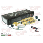 Kit amortiguador delantero y trasero CARBONE SPORT GOLD para VESPA 50 90 125 NLR SPECIAL ET3 PRIMAVERA regulable con 3 posiciones completo con accesorios para revisión y restauración