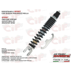 Amortiguador trasero CARBONE SPORT para VESPA 125 ET4 SFERA adaptable 50 ET2 ET4 LX LXV regulable con tuerca de precarga de muelle