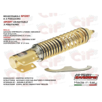 Amortisseur avant CARBONE couleur or renforcé et réglable pour VESPA 80 125 150 200 PX PE ARCOBALENO T5