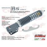 Amortisseur avant CARBONE pour VESPA 125 150 200 PX PE ARCOBALENO T5 gris RS sportif réglable 3 positions avec bague de réglage chromée