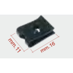 Plaque élastique 16 x 11 pour vis autotaraudeuse Ø 4,2 mm pour VESPA 50 90 125 PK APE ET3 PRIMAVERA 1 pièce ro CM017409 185802 diverses applications