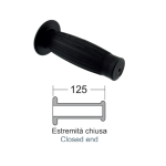 Par de puños negros modelo retro para PIAGGIO 50 SI CIAO BRAVO BOXER VESPA con forma de barril café racer vintage