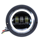 Grupo óptico de faro delantero IRON LED 6000 K EVOK para PIAGGIO 50 SI FL2 funciona tanto con corriente alterna como continua