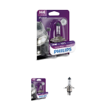 Bombilla halógena PHILIPS H4 VISION PLUS 12V 60/55W casquillo P43T con cristal de cuarzo Ref.Philips: 12342VPB1