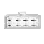 Conector hembra rectangular con ranura de 8 orificios y fastons macho medianos VESPA APE LAMBRETTA CIAO SI BRAVO BOXER toma de contacto para conector enchufe interruptores sistemas eléctricos varias aplicaciones