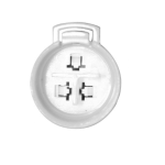 Connettore rotondo femmina 3 fori e faston maschi medi VESPA APE LAMBRETTA CIAO SI BRAVO BOXER presa di contatto per spinotto connettore commutatori impianti elettrici applicazioni varie