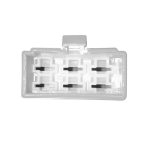 Connettore rettangolare femmina con linguetta 6 fori e faston maschi medi VESPA APE LAMBRETTA CIAO SI BRAVO BOXER presa di contatto per spinotto connettore commutatori impianti elettrici applicazioni varie