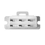 Conector macho rectangular con ranura de 6 orificios y toma de contacto faston hembra mediano VESPA APE LAMBRETTA CIAO SI BRAVO BOXER para conectores enchufes interruptores sistemas eléctricos varias aplicaciones