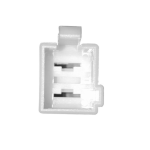 Connettore rettangolare femmina con linguetta 2 fori e faston maschi grandi VESPA APE LAMBRETTA CIAO SI BRAVO BOXER presa di contatto per spinotto connettore commutatori impianti elettrici applicazioni varie