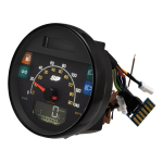 SIP 50002810 2.1 LUSSO STYLE speedometer for VESPA 80 125 150 200 PX E ARCOBALENO LUSSO 98 MY also adaptable for GTV GT60 black dial white numbers stainless steel frame 24 functions digital analogue