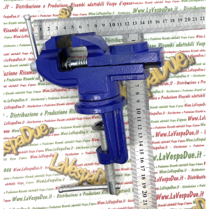 Tornillo de banco con base giratoria, mordazas de 6 cm de largo, 1,35 kg para VESPA, APE, LAMBRETTA, coche, moto, scooter, bricolaje