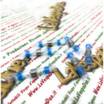 Set Confezione di 6 connettori 40 x 4,5 mm termoretraibili saldanti termo restringente VESPA APE LAMBRETTA auto scooter e moto per ripristino cavi usurati statori condensatori impianto elettrico