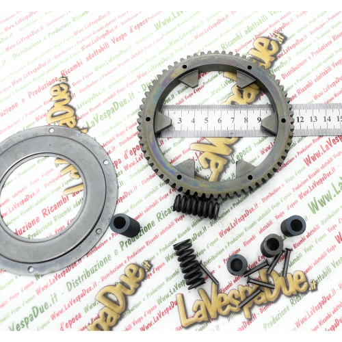 Kit completo SURFLEX parastrappi e ingranaggio corona per Frizione per VESPA PX 200 E - T5