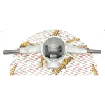 Manubrio completo per VESPA 50 N L R faro tondo con modifica per supporto pompa freno a disco anteriore