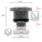 Tappo serbatoio grigio per PIAGGIO CIAO TRE GRILLO APE 50 P TM FL FL2 qualità Italiana r.o. 270586 miscela OIL 2% benzina con guarnizione