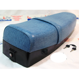 Sillín largo vaquero azul para faldón VESPA PK XL 50 125