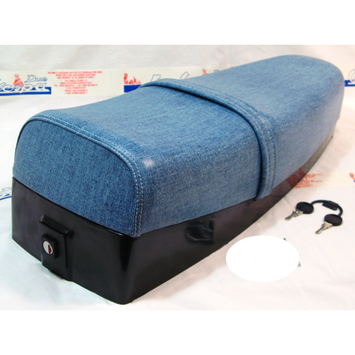 Sillín largo vaquero azul para faldón VESPA PK XL 50 125