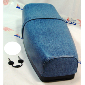 Sillín largo vaquero azul para faldón VESPA PK XL 50 125