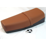 Langer lederfarbener Sattel für VESPA PK XL 50 125 mit Rock