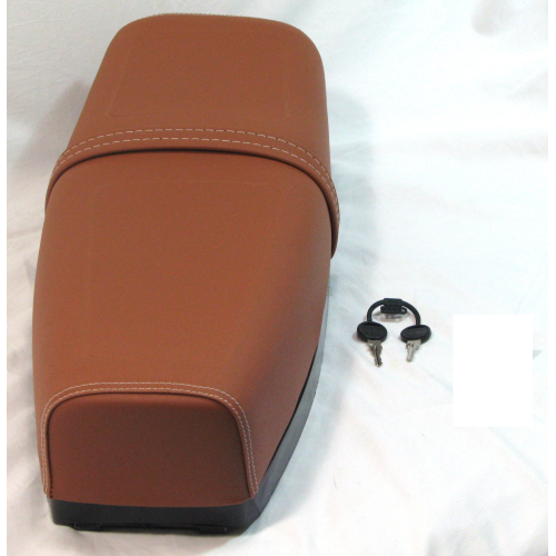 Sella di colore cuoio lunga per VESPA PK XL 50 125 con gonnellino 