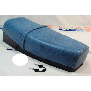 Sillín largo vaquero azul para faldón VESPA PK XL 50 125