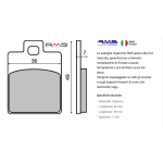 Pastiglie pasticche freno RMS organiche anteriori per PIAGGIO LIBERTY ZIP r.o. 43105ARB000A 43105ZFA000A