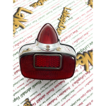 Fanalino posteriore in alluminio lucidato cromato completo di lampadine per VESPA 125 150 160 GS GL VNA VNB VBB con fermi lampadine in ottone r.o. 089442 089195 181728