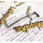 Staffa supporto specchio sinistro al manubrio in acciaio inox per VESPA 125 150 160 VBB VBA VNB3-4-5-6 GS filettatura innesto specchio M8