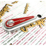 Coprimolleggio in alluminio lucidato coperchio mozzo Vintage VESPA SERVICE rosso per VESPA 125 150 160 180 200 VNA VNB VBA VBB VB1 VL VM VN GL SPRINT GS 150 GT GTR SUPER TS RALLY fondo di magazzino