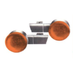 Coppia Frecce posteriori complete Arancio per ciclomotore PIAGGIO SI FL2 MIX r.o. 267640 267639 272103 272104