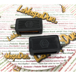 Pair of pedals with hexagonal logo for PIAGGIO 50 CIAO SI BRAVO ERRE 2 GRILLO mopeds ro 191643 nos spare part
