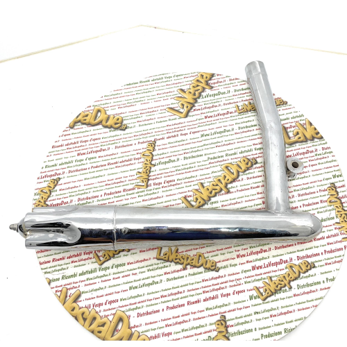 Chrome Missile Torpedo Exhaust for VESPA 98 125 Low Headlight Rod Gearbox Italian Craftsmanship